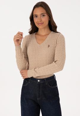 Kadın Kum Melanj Basic Kazak - 50307700013