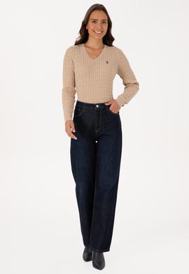 Kadın Kum Melanj Basic Kazak - 50307700013