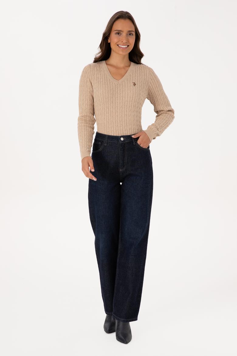 Kadın Kum Melanj Basic Kazak - 50307700013