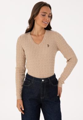 Kadın Kum Melanj Basic Kazak - 50307700013