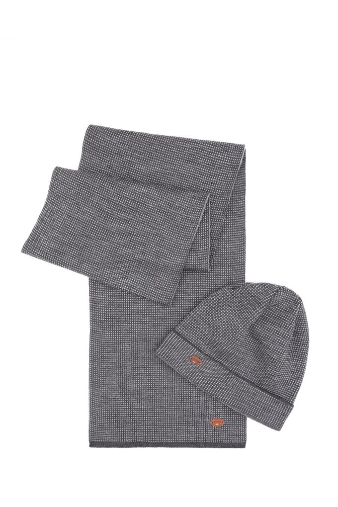 Erkek Antrasit Melanj Kaşkol Bere Eldiven Takım