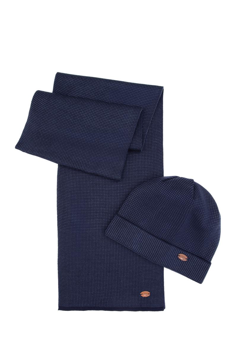 Erkek Lacivert Kaşkol Bere Eldiven Takım