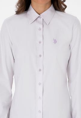 Kadın MOR Uzun Kollu Basic Gömlek - 50308023022