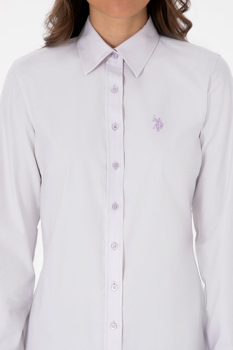 Kadın MOR Uzun Kollu Basic Gömlek - 50308023022