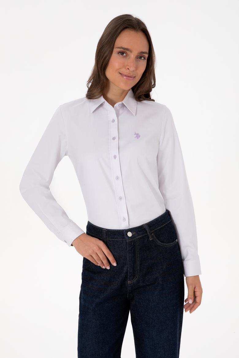 Kadın MOR Uzun Kollu Basic Gömlek