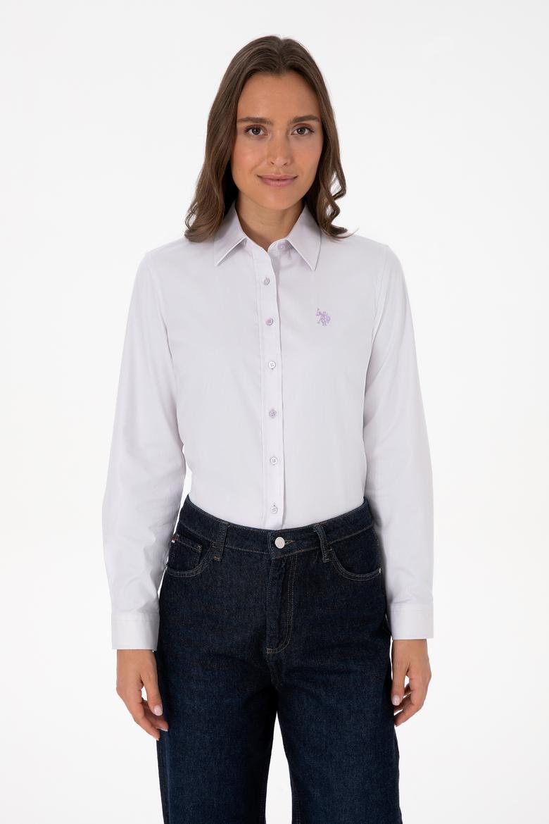 Kadın MOR Uzun Kollu Basic Gömlek - 50308023022