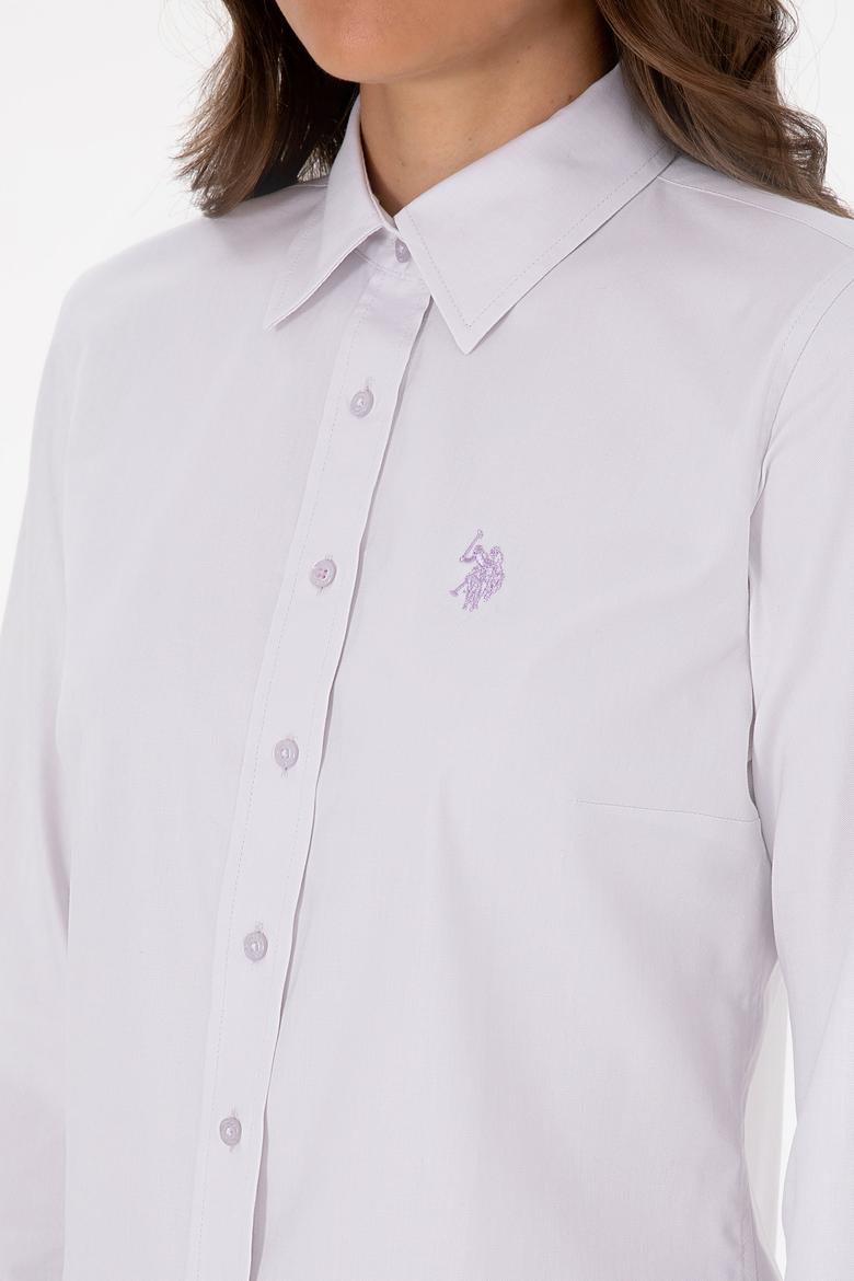 Kadın MOR Uzun Kollu Basic Gömlek - 50308023022