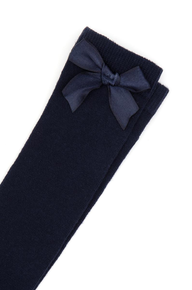Kız Çocuk Lacivert Dizaltı Çorap