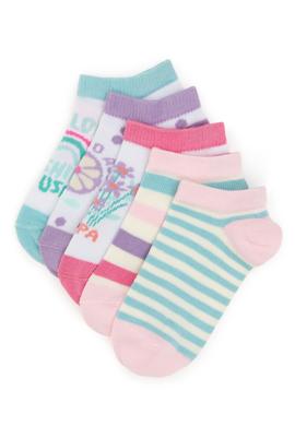 Kız Çocuk Aqua 5'li Patik Çorap - 50304449007
