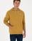 Erkek Oversize Fit Kapüşonlu Şardonlu Hardal Basic Sweatshirt