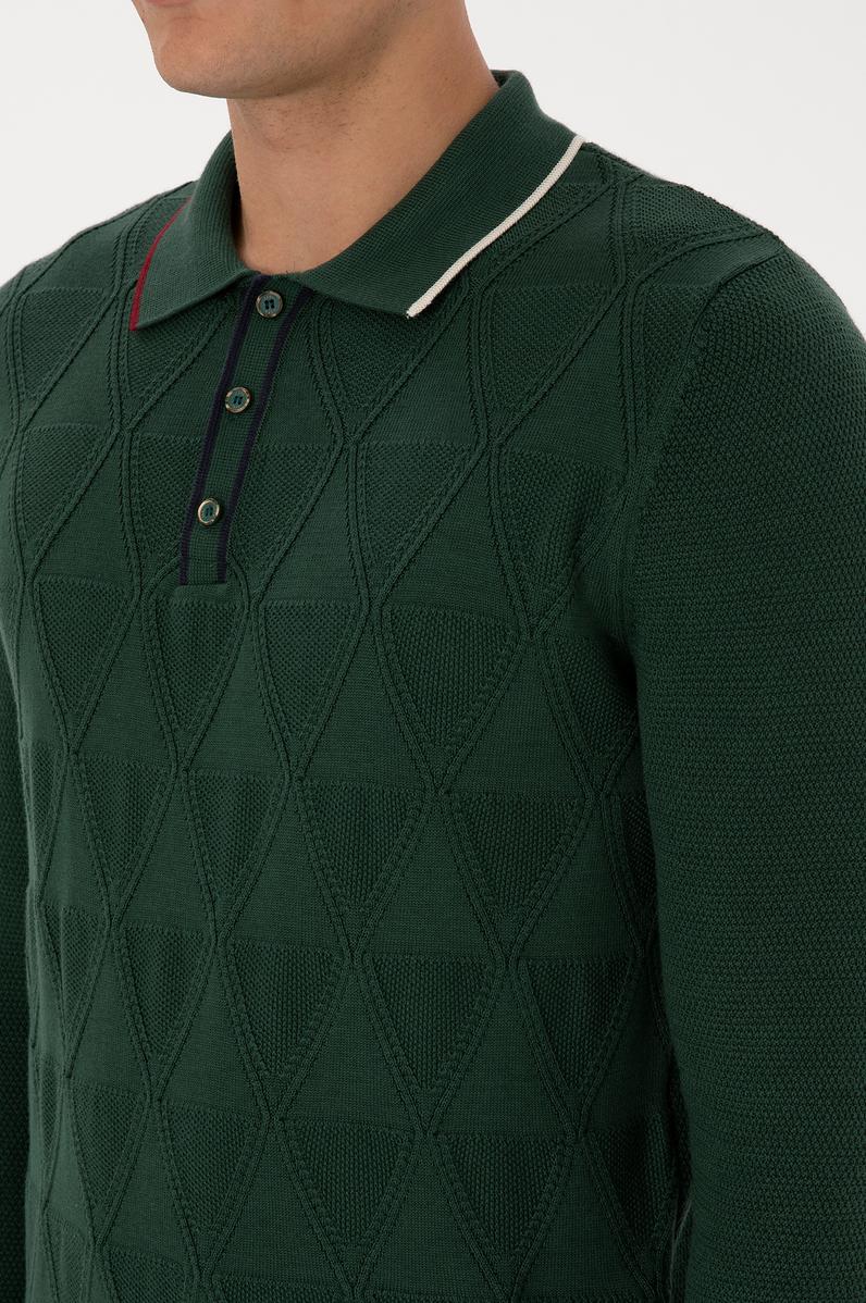 Erkek Koyu Yeşil Kazak