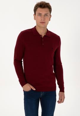 Erkek Bordo Basic Kazak - 50307799056