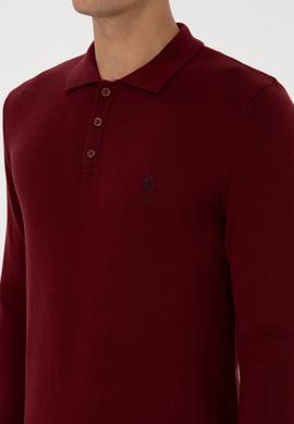 Erkek Bordo Basic Kazak - 50307799056