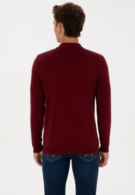 Erkek Bordo Basic Kazak - 50307799056