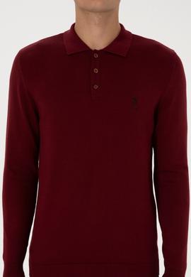 Erkek Bordo Basic Kazak - 50307799056