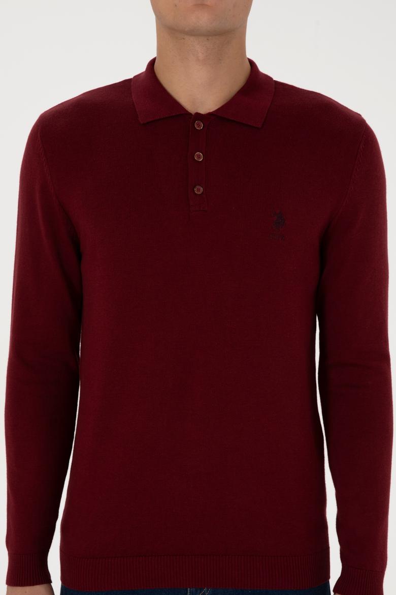 Erkek Bordo Basic Kazak - 50307799056