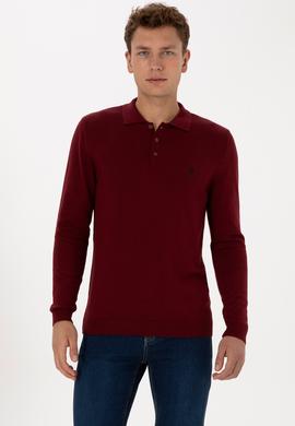 Erkek Bordo Basic Kazak - 50307799056