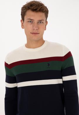 Erkek Slim Fit Bisiklet Yaka Lacivert Kazak - 50308234005