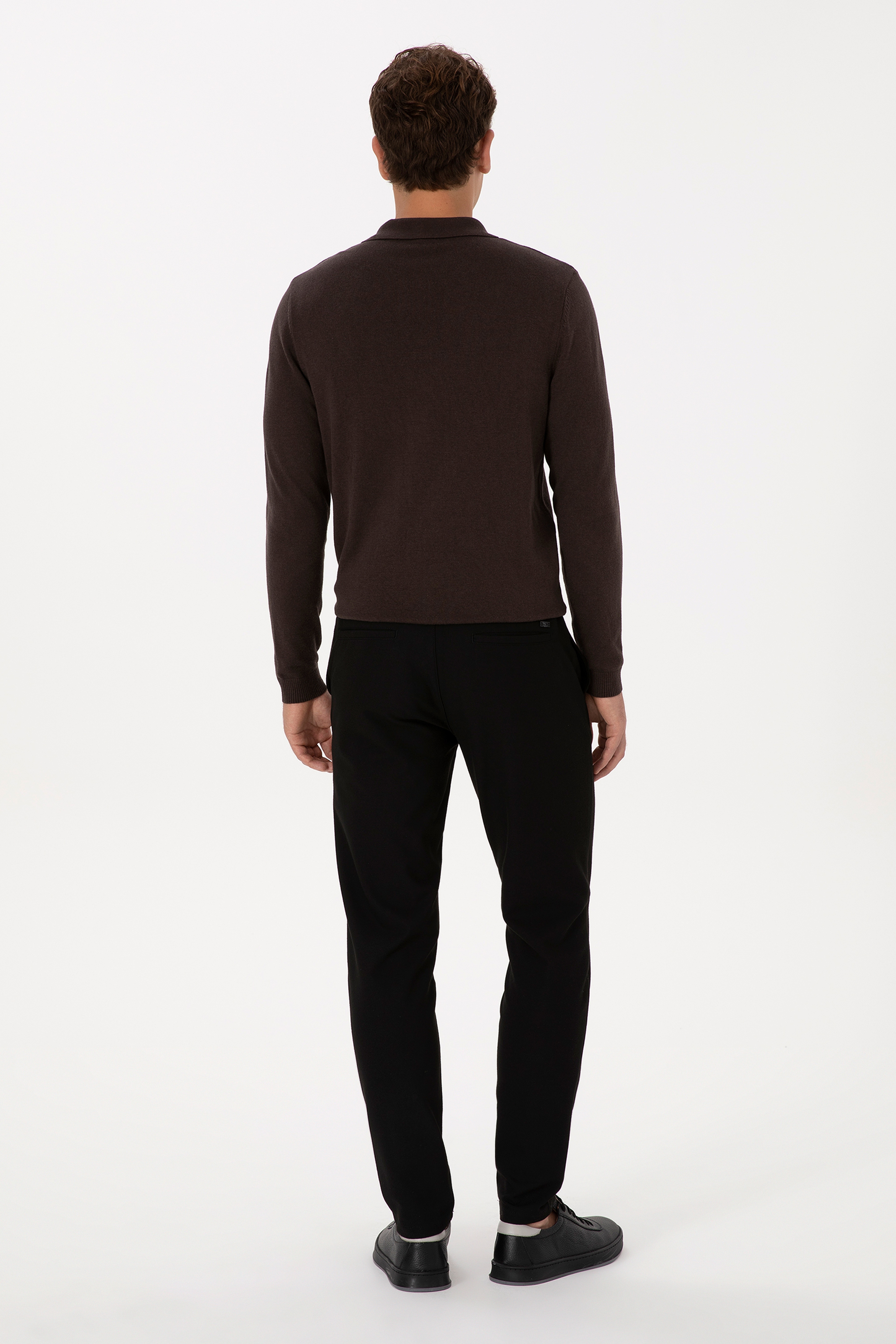 Erkek Siyah Jogger Fit Kanvas / Chino Pantolon