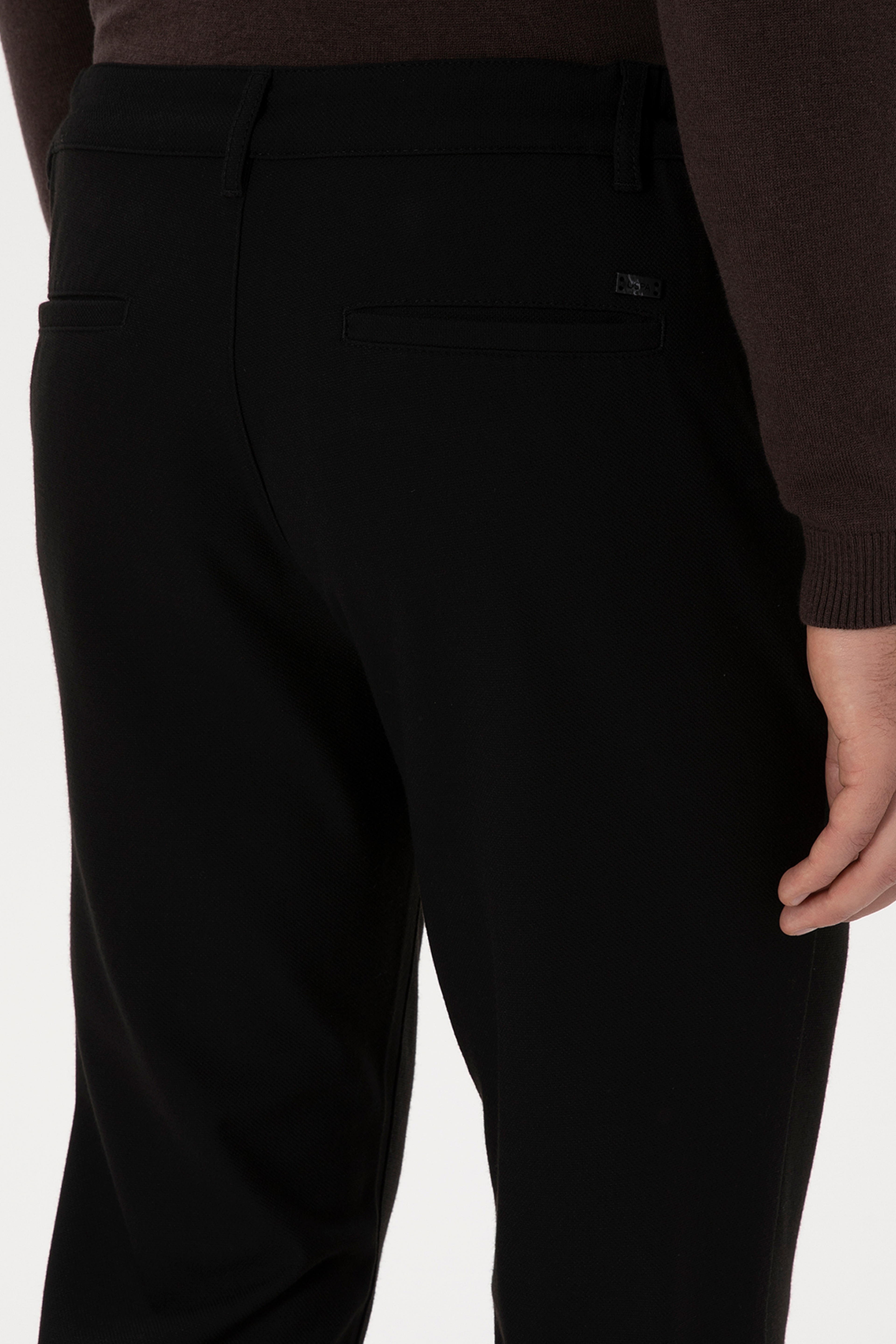 Erkek Siyah Jogger Fit Kanvas / Chino Pantolon - Image 6