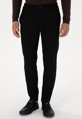 Erkek Siyah Jogger Fit Kanvas / Chino Pantolon - 50311905029