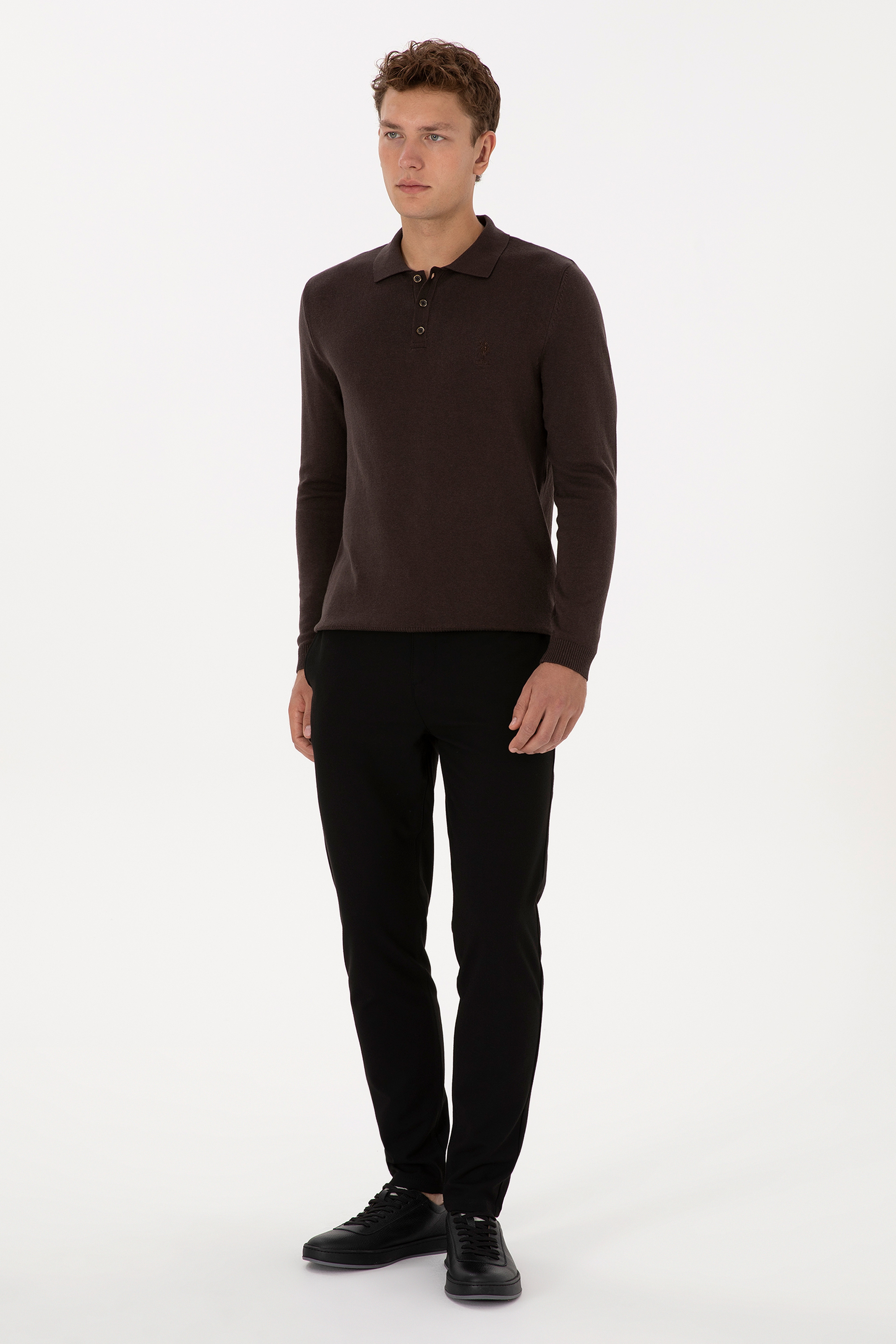 Erkek Siyah Jogger Fit Kanvas / Chino Pantolon - Image 3