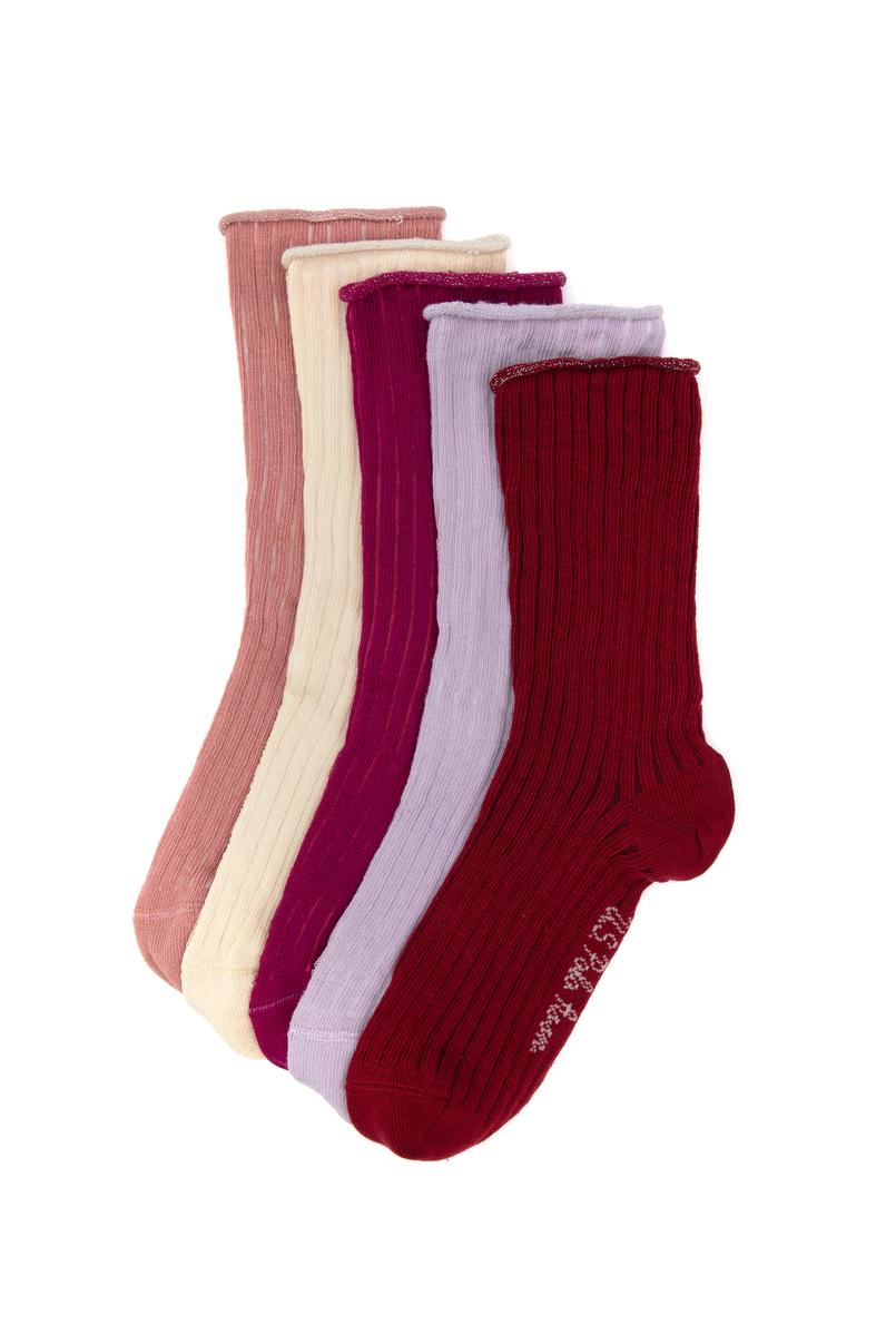 Kadın Koyu Frambuaz Çorap