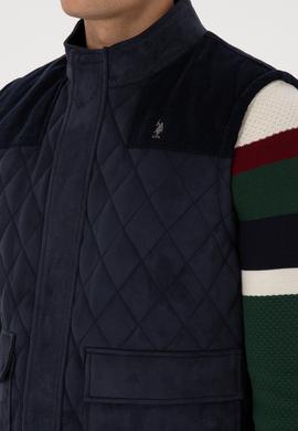 Erkek Lacivert Deri Yelek - 50317322003