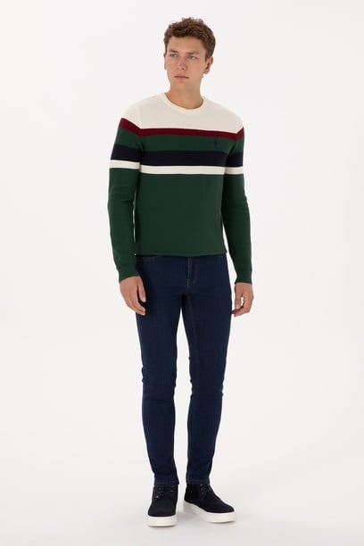 Erkek Koyu Mavi Slim Fit Jean Pantolon