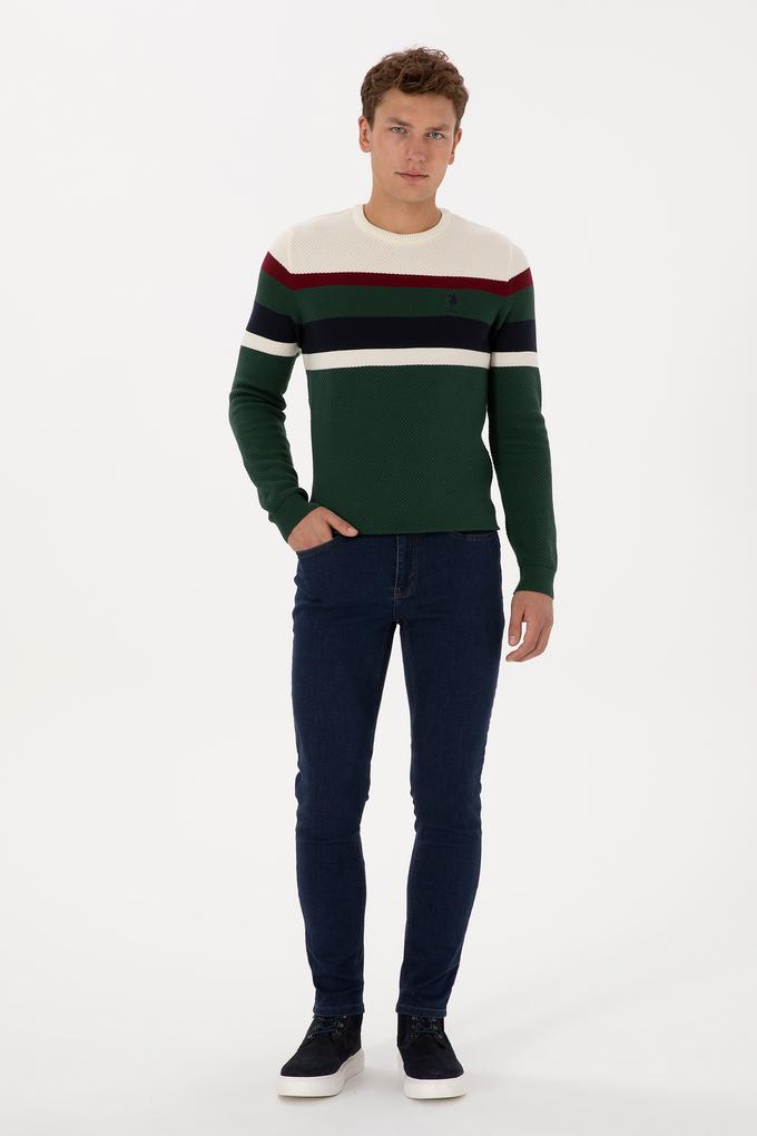 Erkek Koyu Mavi Slim Fit Jean Pantolon