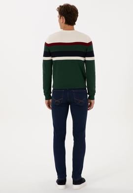 Erkek Koyu Mavi Slim Fit Jean Pantolon - 50317433023