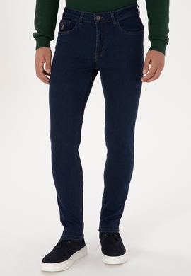 Erkek Koyu Mavi Slim Fit Jean Pantolon - 50317433023