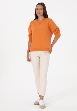 Kadın Bakır Şardonlu Bisiklet Yaka Basic Sweatshırt - 50313586109