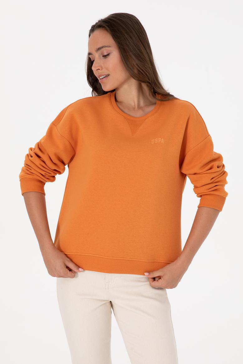 Kadın Bakır Şardonlu Bisiklet Yaka Basic Sweatshırt - 50313586109