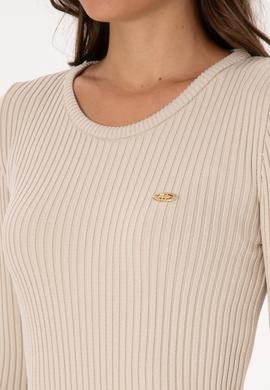 Kadın Taş Melanj Bisiklet Yaka Kazak - 50314780003