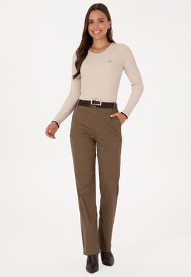 Kadın Taş Melanj Bisiklet Yaka Kazak - 50314780003