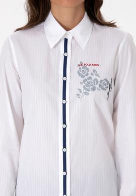 Kadın Beyaz Uzun Kollu Gömlek - 50316397002