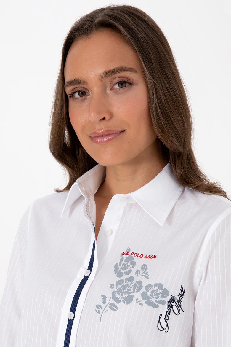 Kadın Beyaz Uzun Kollu Gömlek - 50316397002