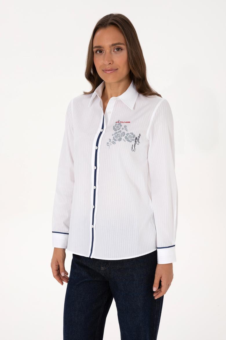Kadın Beyaz Uzun Kollu Gömlek