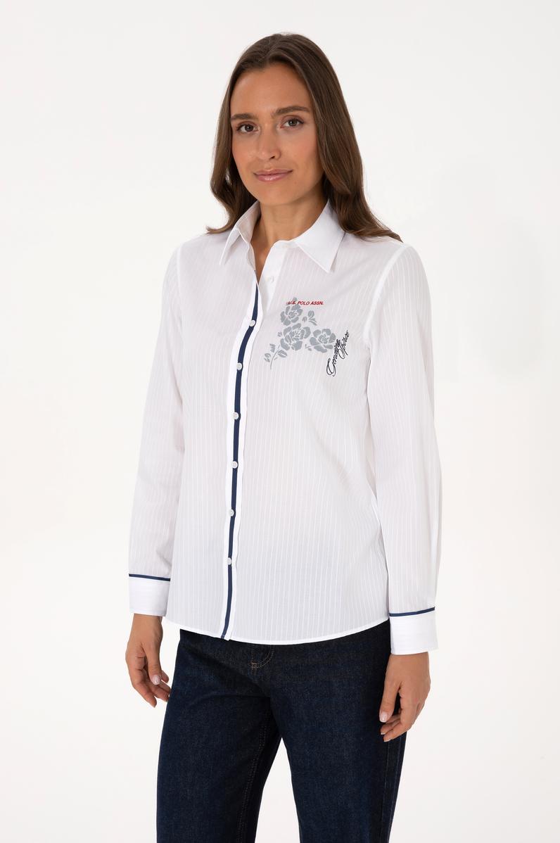 Kadın Beyaz Uzun Kollu Gömlek