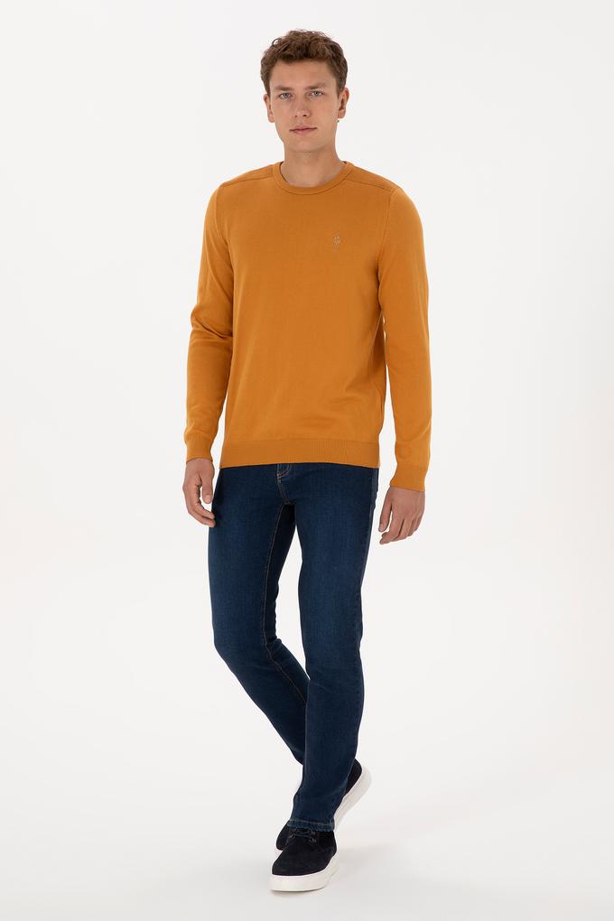 Erkek Koyu Mavi Slim Fit Jean Pantolon