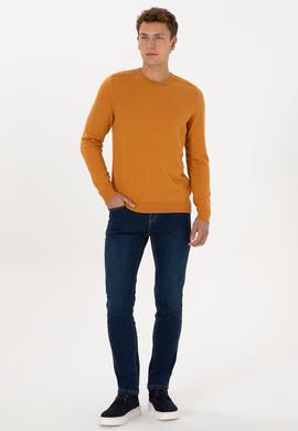 Erkek Koyu Mavi Slim Fit Jean Pantolon - 50316544023