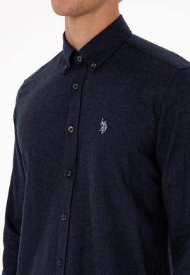 Erkek Lacivert Uzun Kollu Basic Gömlek - 50316721024