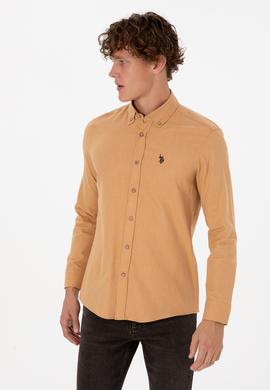 Erkek Camel Uzun Kollu Basic Gömlek - 50316721087