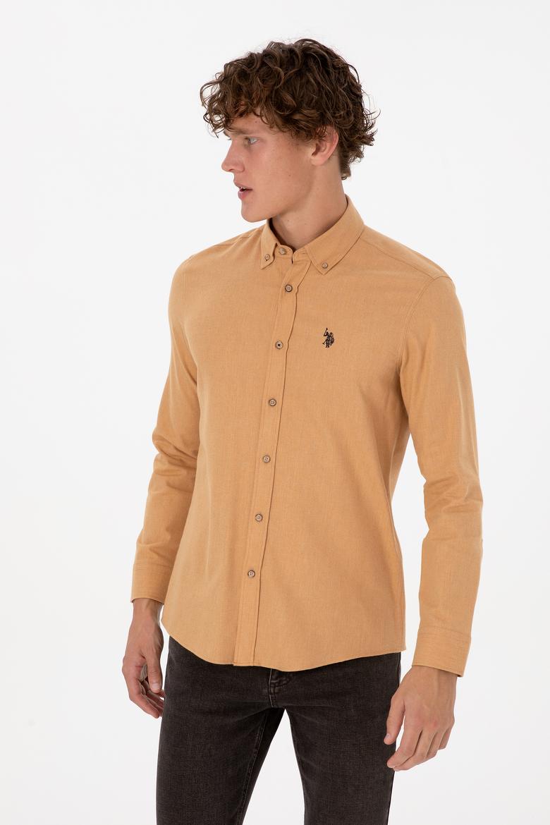 Erkek Camel Uzun Kollu Basic Gömlek - 50316721087