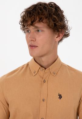 Erkek Camel Uzun Kollu Basic Gömlek - 50316721087