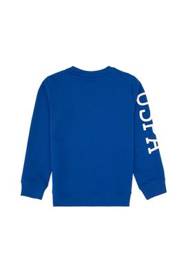 Erkek Çocuk Mavi Basic Bisiklet Yaka Sweatshirt - 50313831060