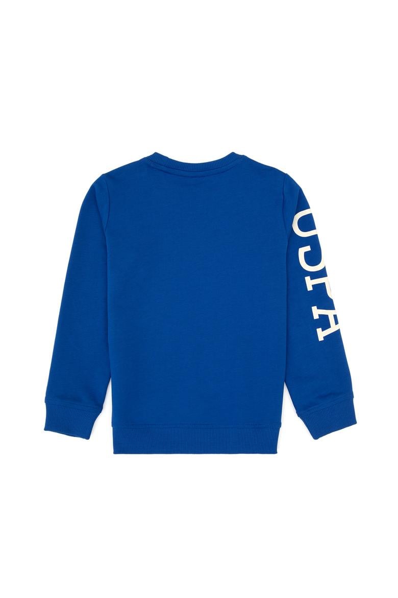 Erkek Çocuk Mavi Basic Bisiklet Yaka Sweatshirt - 50313831060