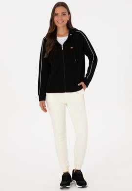 Kadın Siyah Fermuarlı Kapüşonlu sweatshirt - 50314187006