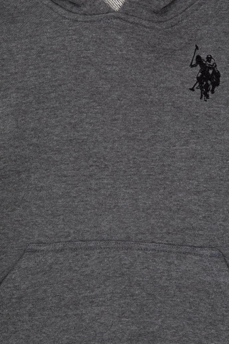 Erkek Çocuk Antrasit Melanj Basic Kapüşonlu Sweatshirt - 50313980031